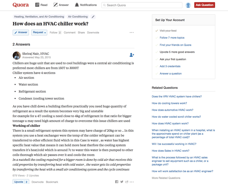 Construction Marketing Services: Quora screenshot