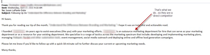 Marketing Fail Example Email